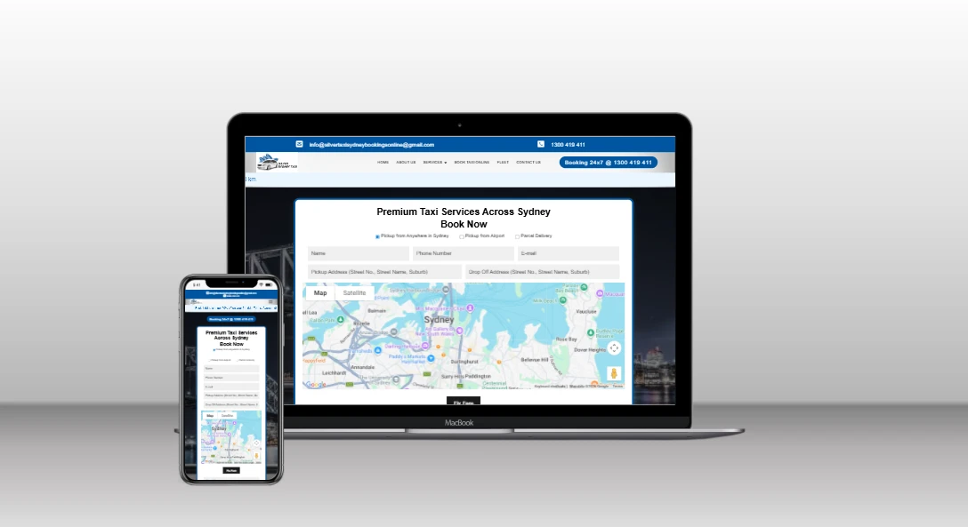 Silver Taxi Sydney web development project by LaraArtisan
